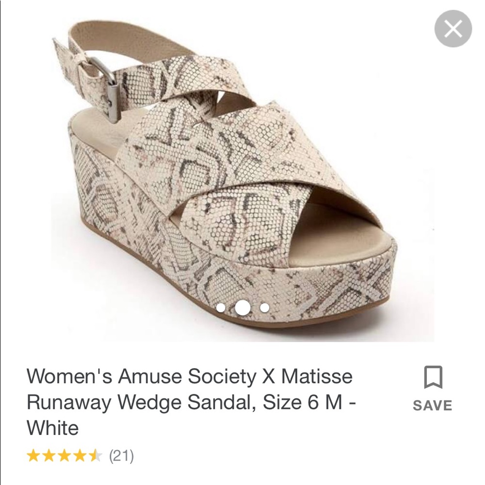 Amuse Society x Matisse Runway snakeskin platform